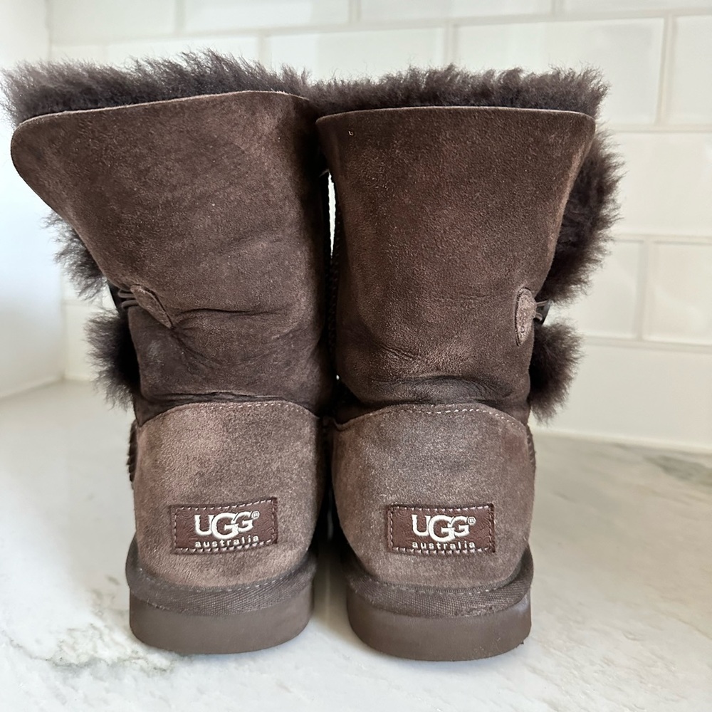 Ugg Single Button Bailey In Brown, Size 7 - image 4